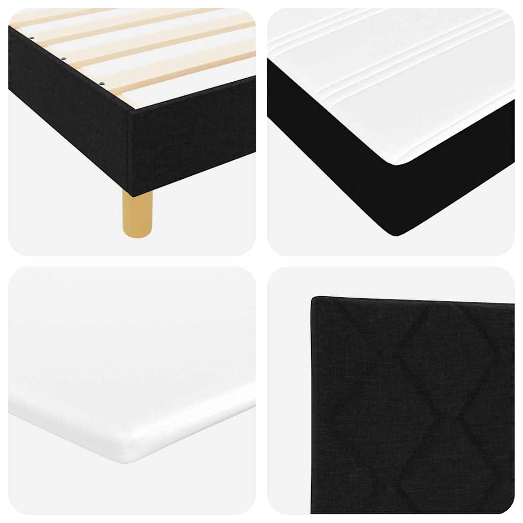 Boks Madrasseng Med Madras Creme 90x200 Cm Stof Med Madras Sort - Billede 11