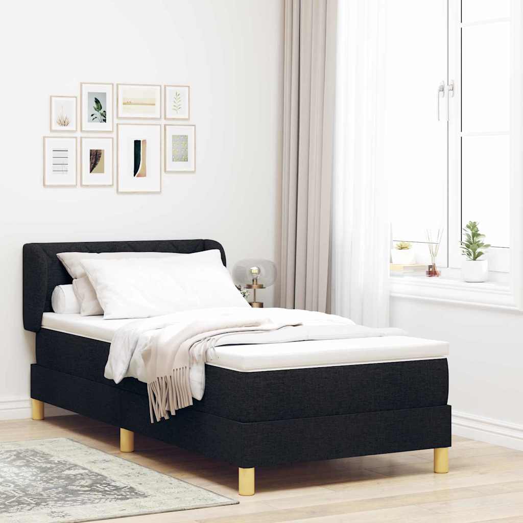 Boks Madrasseng Med Madras Creme 90x200 Cm Stof Med Madras Sort - Hovedbillede