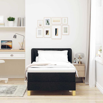 Boks Madrasseng Med Madras Creme 90x200 Cm Stof Med Madras Sort - Billede 5