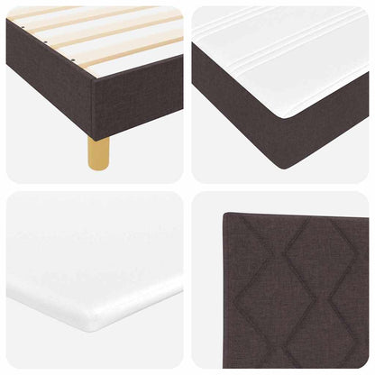 Boks Madrasseng Med Madras Creme 90x200 Cm Stof Mørkebrun - Billede 11