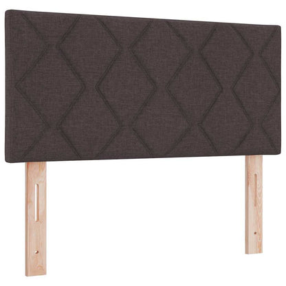 Boks Madrasseng Med Madras Creme 90x200 Cm Stof Mørkebrun - Billede 6