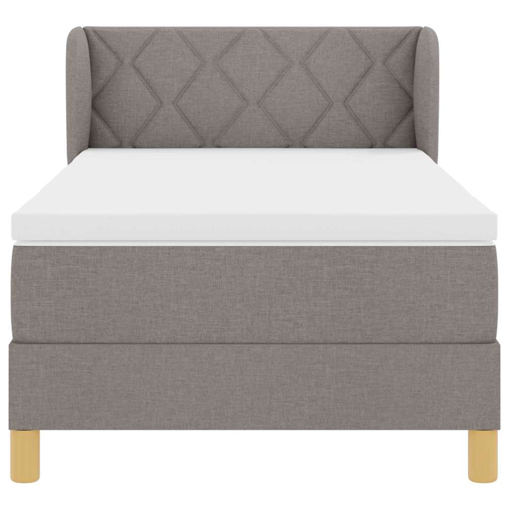 Boks Madrasseng Med Madras Creme 90x200 Cm Stof Gråbrun - Billede 8