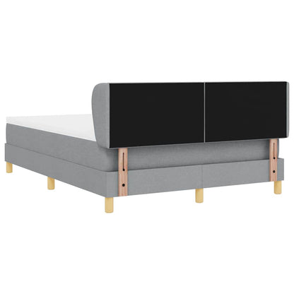 Boks Madrasseng Med Madras Creme 90x200 Cm Stof Lysegrå - Billede 10