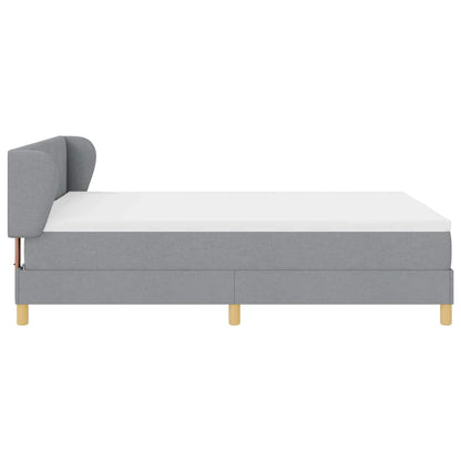 Boks Madrasseng Med Madras Creme 90x200 Cm Stof Lysegrå - Billede 9