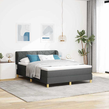 Boks Madrasseng Med Madras Creme 90x200 Cm Stof Mørkegrå - Hovedbillede