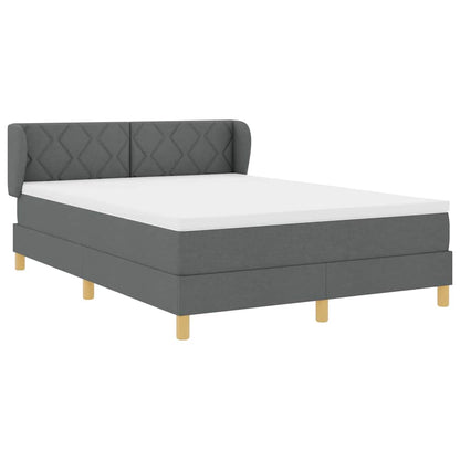 Boks Madrasseng Med Madras Creme 90x200 Cm Stof Mørkegrå - Billede 7