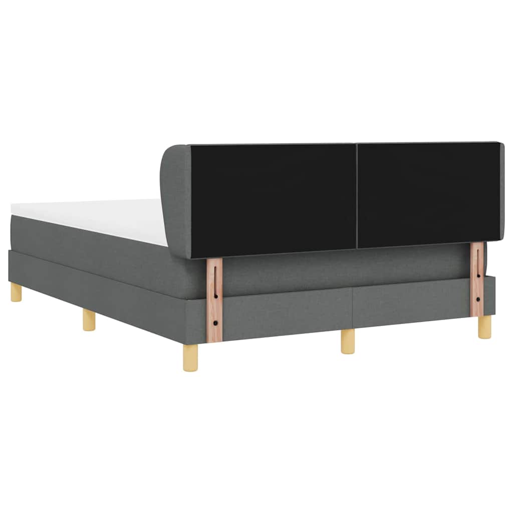 Boks Madrasseng Med Madras Creme 90x200 Cm Stof Mørkegrå - Billede 10