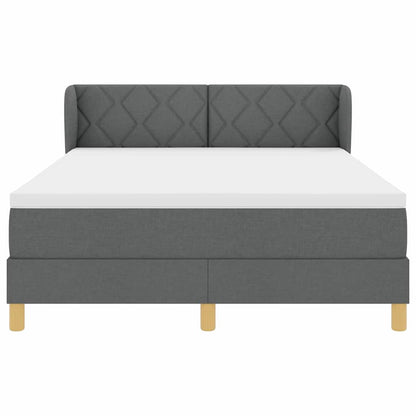 Boks Madrasseng Med Madras Creme 90x200 Cm Stof Mørkegrå - Billede 8