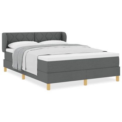 Boks Madrasseng Med Madras Creme 90x200 Cm Stof Mørkegrå - Billede 4