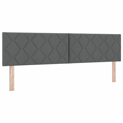 Boks Madrasseng Med Madras Creme 90x200 Cm Stof Mørkegrå - Billede 6