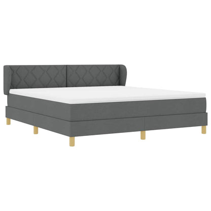 Boks Madrasseng Med Madras Creme 90x200 Cm Stof Mørkegrå - Billede 7