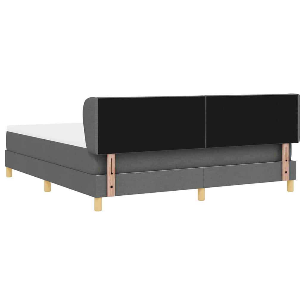 Boks Madrasseng Med Madras Creme 90x200 Cm Stof Mørkegrå - Billede 10