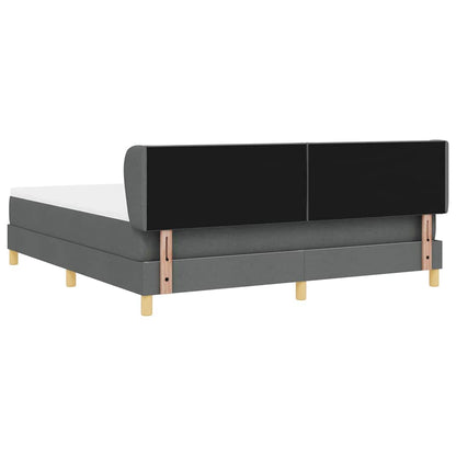 Boks Madrasseng Med Madras Creme 90x200 Cm Stof Mørkegrå - Billede 10