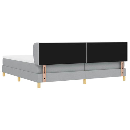 Boks Madrasseng Med Madras Creme 90x200 Cm Stof Lysegrå - Billede 10