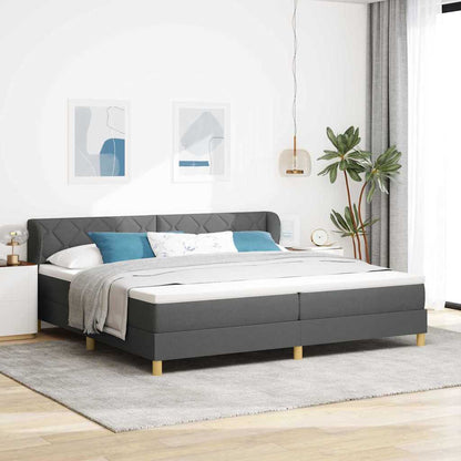 Boks Madrasseng Med Madras Creme 90x200 Cm Stof Mørkegrå - Hovedbillede