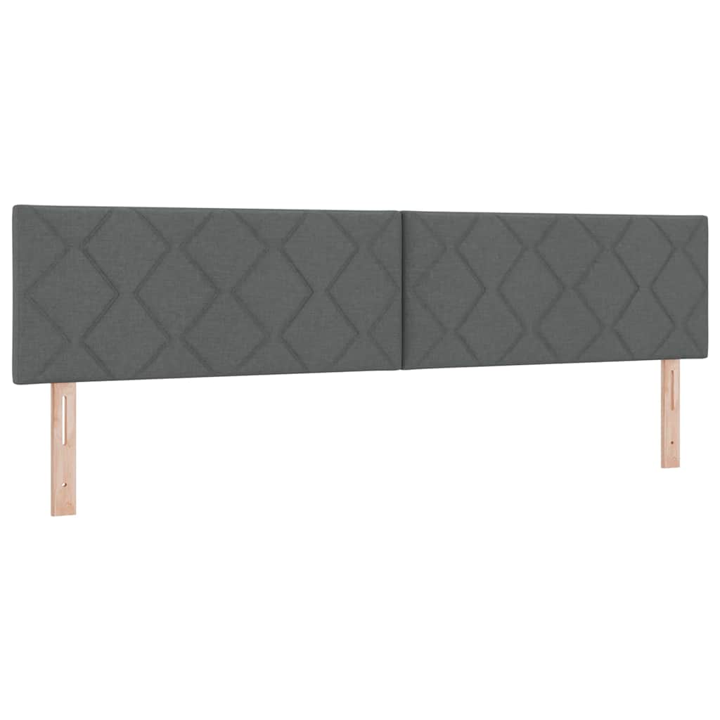 Boks Madrasseng Med Madras Creme 90x200 Cm Stof Mørkegrå - Billede 6