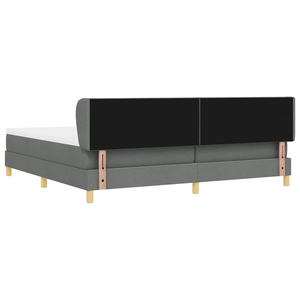 Boks Madrasseng Med Madras Creme 90x200 Cm Stof Mørkegrå - Billede 10