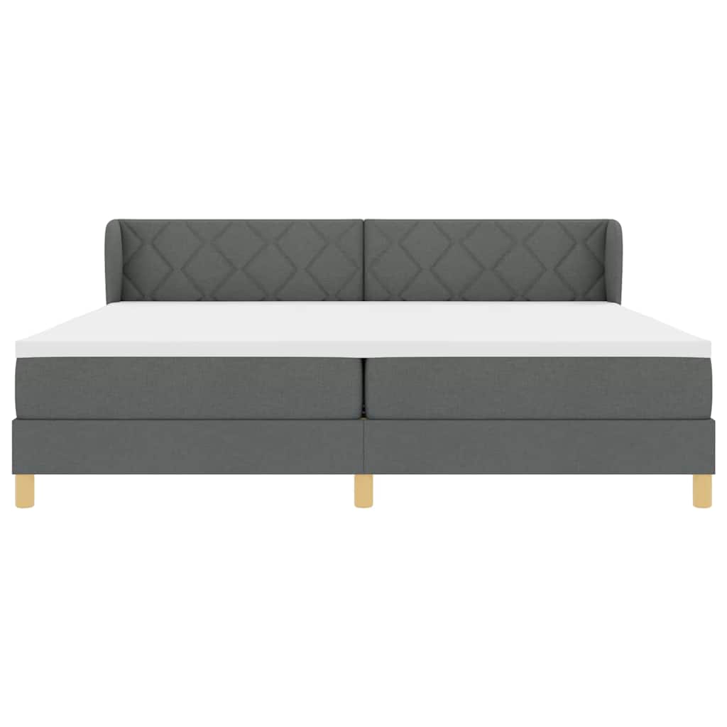Boks Madrasseng Med Madras Creme 90x200 Cm Stof Mørkegrå - Billede 8