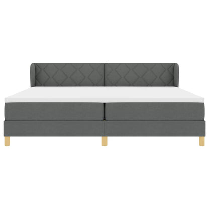 Boks Madrasseng Med Madras Creme 90x200 Cm Stof Mørkegrå - Billede 8