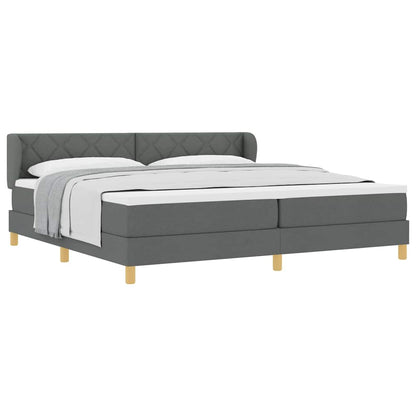 Boks Madrasseng Med Madras Creme 90x200 Cm Stof Mørkegrå - Billede 3