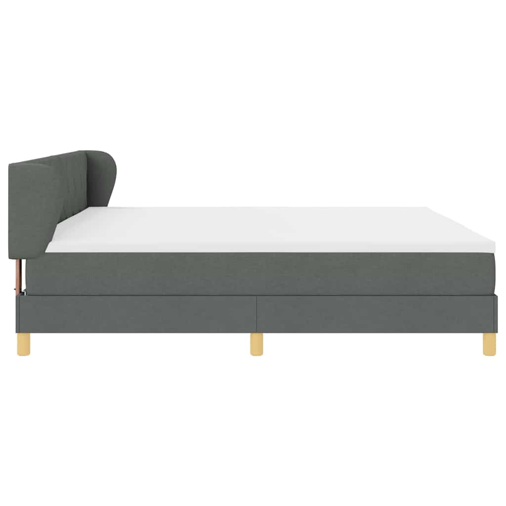 Boks Madrasseng Med Madras Creme 90x200 Cm Stof Mørkegrå - Billede 9