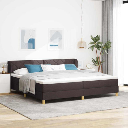 Boks Madrasseng Med Madras Creme 90x200 Cm Stof Mørkebrun - Hovedbillede
