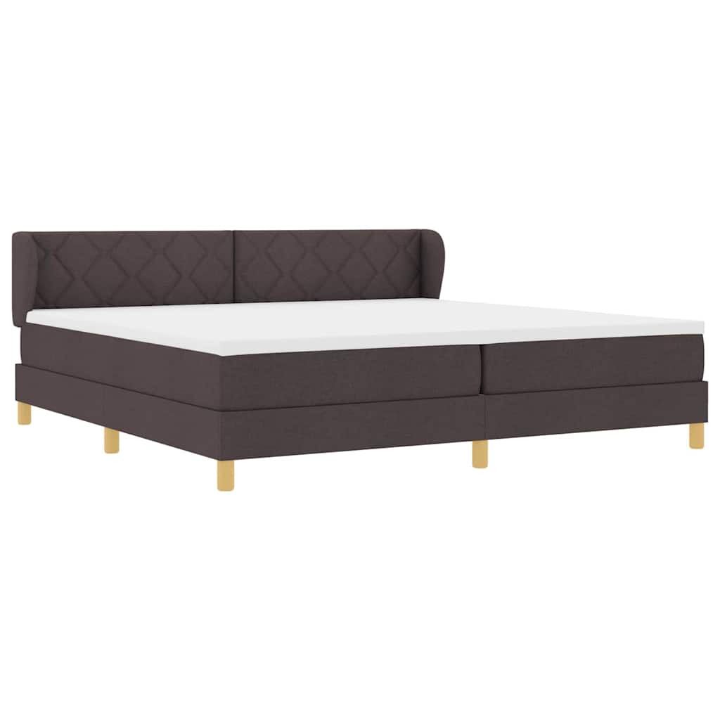 Boks Madrasseng Med Madras Creme 90x200 Cm Stof Mørkebrun - Billede 7