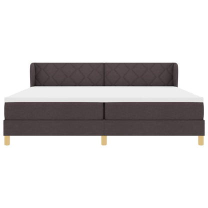 Boks Madrasseng Med Madras Creme 90x200 Cm Stof Mørkebrun - Billede 8