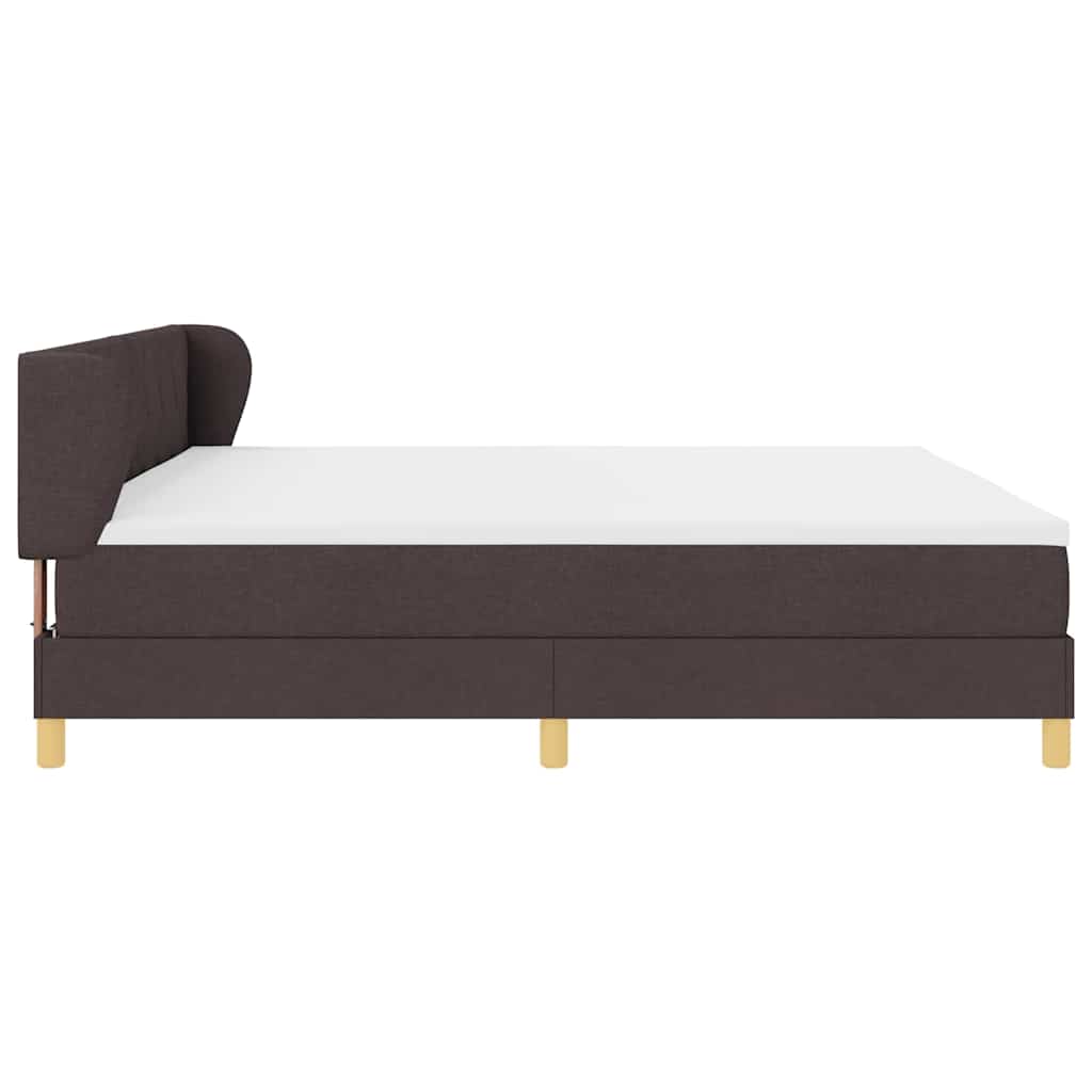 Boks Madrasseng Med Madras Creme 90x200 Cm Stof Mørkebrun - Billede 9