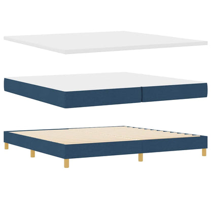 Boks Madrasseng Med Madras Creme 90x200 Cm Stof Med Madras Blå - Billede 2