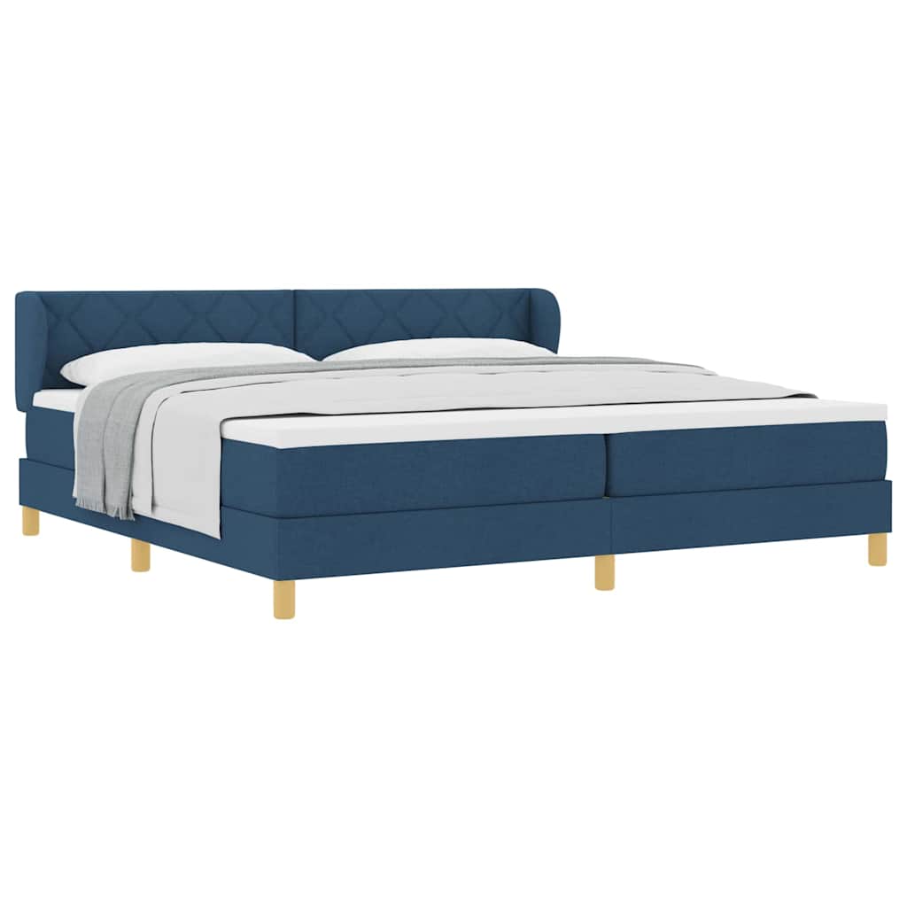 Boks Madrasseng Med Madras Creme 90x200 Cm Stof Med Madras Blå - Billede 3