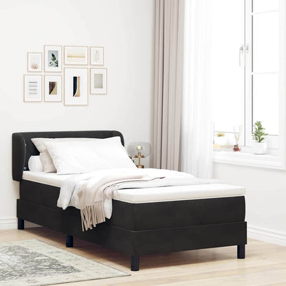 Box Spring Seng Med Hovedgærde 90 X 190 Cm Fløjl - Variant 3340312