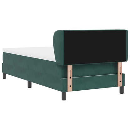 Box Spring-seng Med Madras Mørkegrå 80x200 Cm Fløjl Mørkegrøn - Billede 8