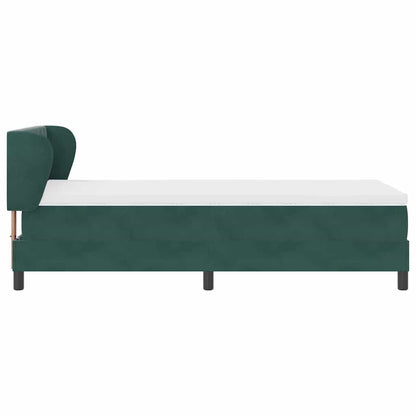 Box Spring-seng Med Madras Mørkegrå 80x200 Cm Fløjl Mørkegrøn - Billede 7
