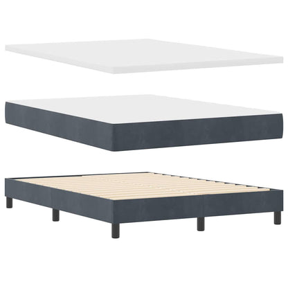 Box Spring-seng Med Madras Mørkegrå 80x200 Cm Fløjl Mørkegrå - Billede 2