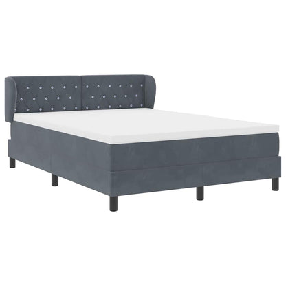 Box Spring-seng Med Madras Mørkegrå 80x200 Cm Fløjl Mørkegrå - Billede 7
