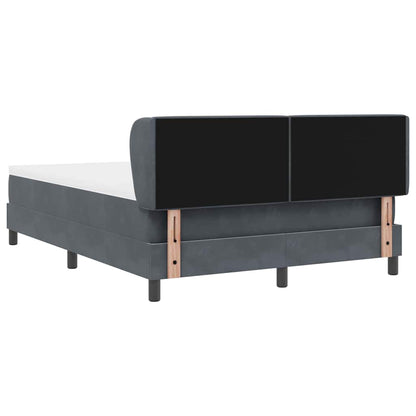 Box Spring-seng Med Madras Mørkegrå 80x200 Cm Fløjl Mørkegrå - Billede 9