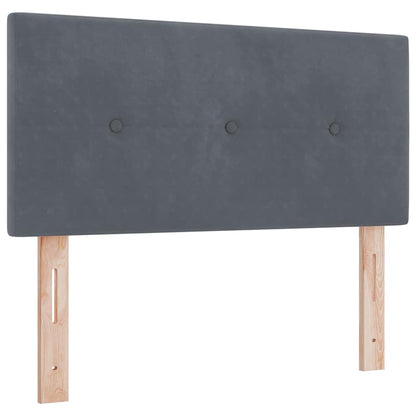 Box Spring-seng Med Madras Mørkegrå 80x200 Cm Fløjl Mørkegrå - Billede 6