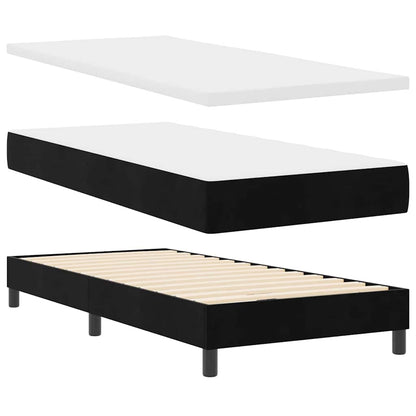 Box Spring-seng Med Madras Mørkegrå 80x200 Cm Fløjl Sort - Billede 2