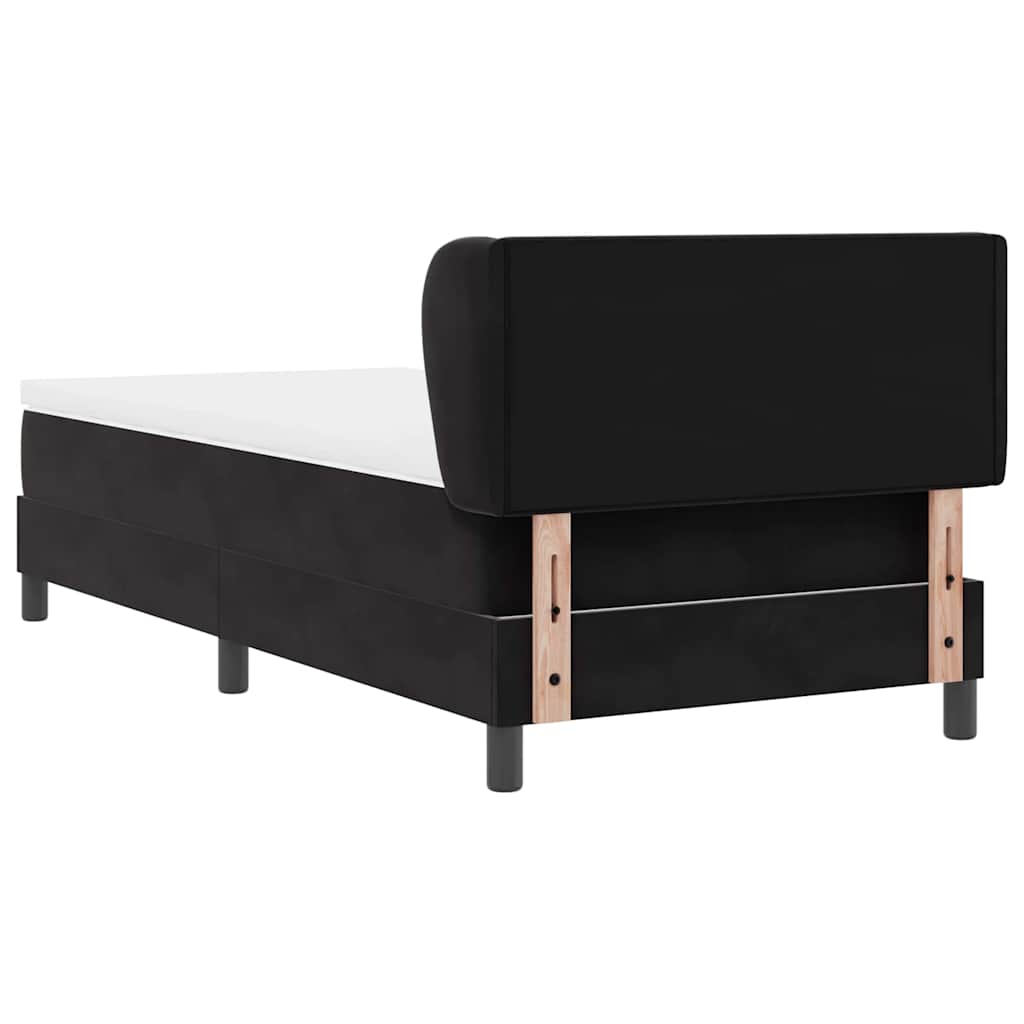Box Spring-seng Med Madras Mørkegrå 80x200 Cm Fløjl Sort - Billede 10