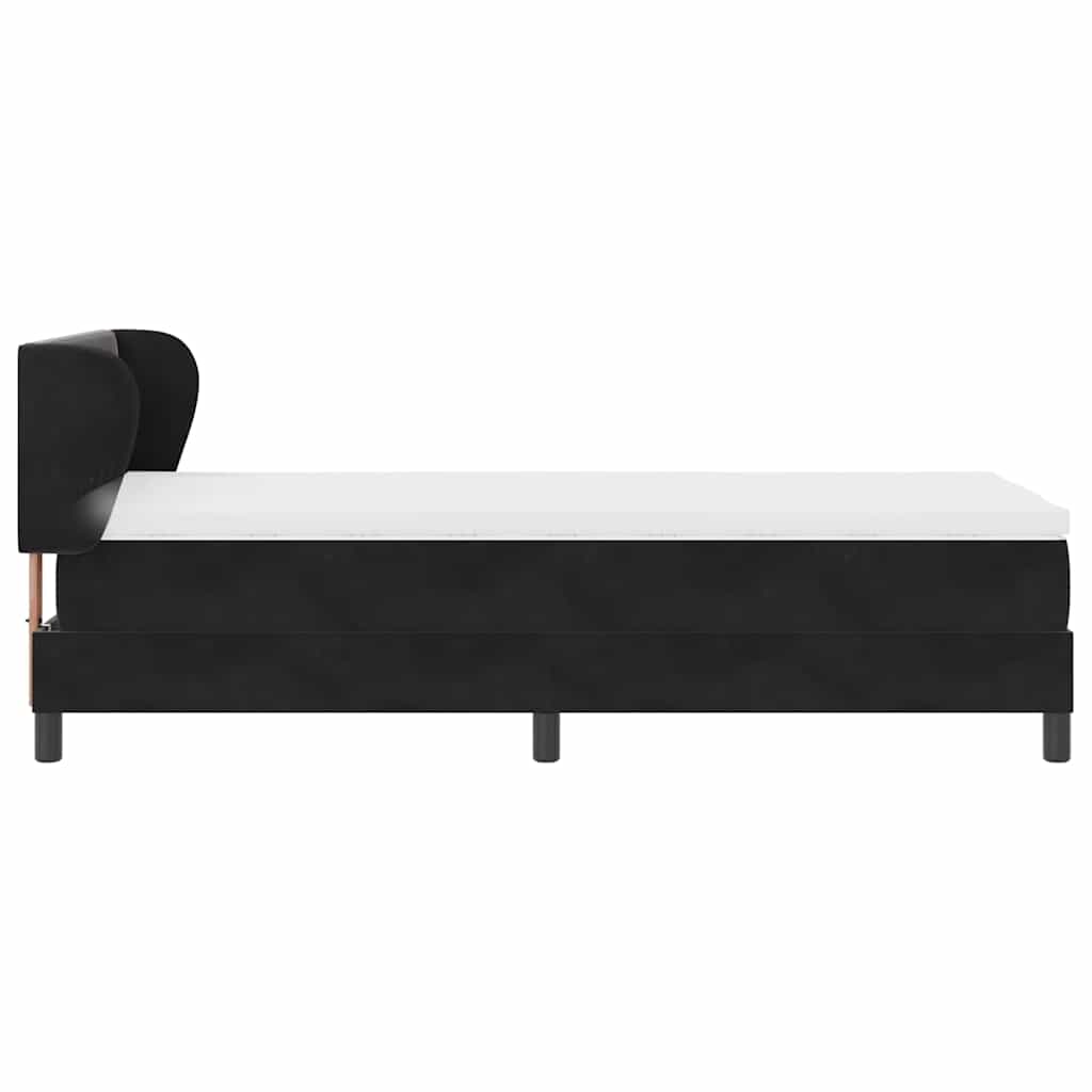 Box Spring-seng Med Madras Mørkegrå 80x200 Cm Fløjl Sort - Billede 9