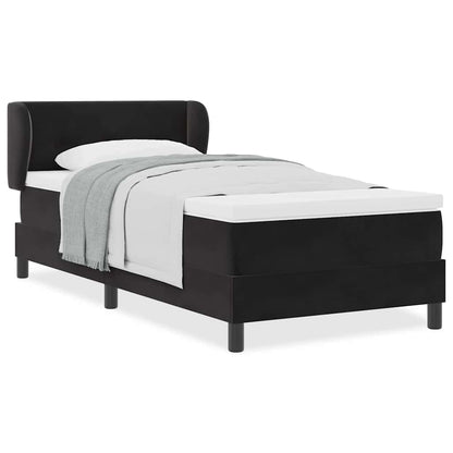 Box Spring-seng Med Madras Mørkegrå 80x200 Cm Fløjl Sort - Billede 4