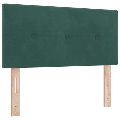 Box Spring-seng Med Madras Mørkegrå 80x200 Cm Fløjl Mørkegrøn - Billede 6