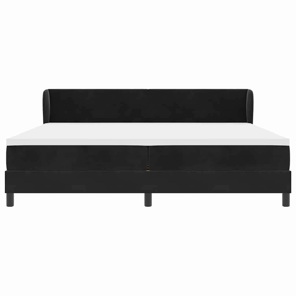 Box Spring-seng Med Madras Mørkegrå 80x200 Cm Fløjl Sort - Billede 8