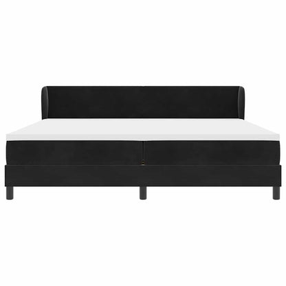 Box Spring-seng Med Madras Mørkegrå 80x200 Cm Fløjl Sort - Billede 8