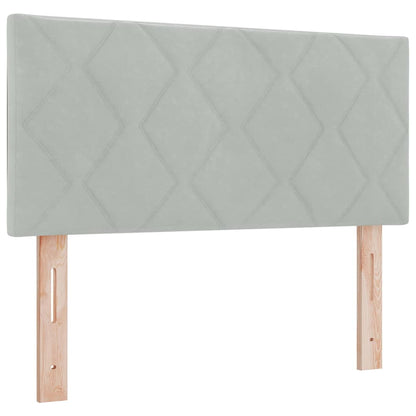 Box Spring Seng Med Hovedgærde 90 X 190 Cm Fløjl - Billede 5