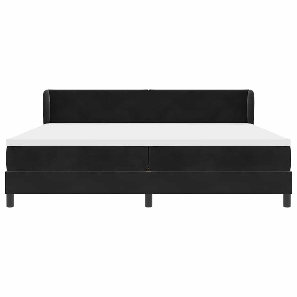 Box Spring-seng Med Madras Mørkegrå 80x200 Cm Fløjl Sort - Billede 7