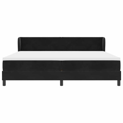 Box Spring-seng Med Madras Mørkegrå 80x200 Cm Fløjl Sort - Billede 7