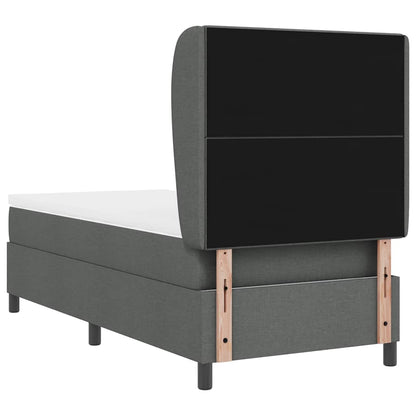 Box Spring Seng Med Madras Mørkegrå 100 X 200 Cm Stof - Billede 10