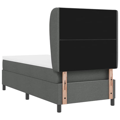 Box Spring Seng Med Madras Mørkegrå 100 X 200 Cm Stof - Billede 10